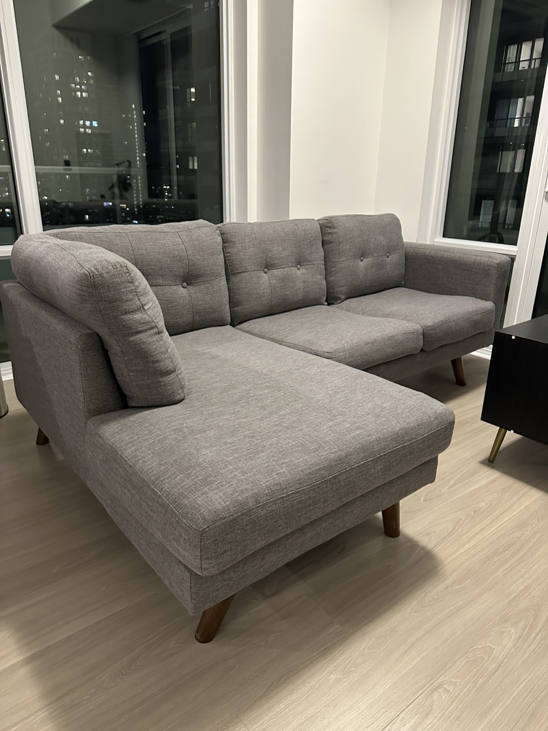 Structube L-Shaped Grey Sectional Sofa – FREE Delivery Available