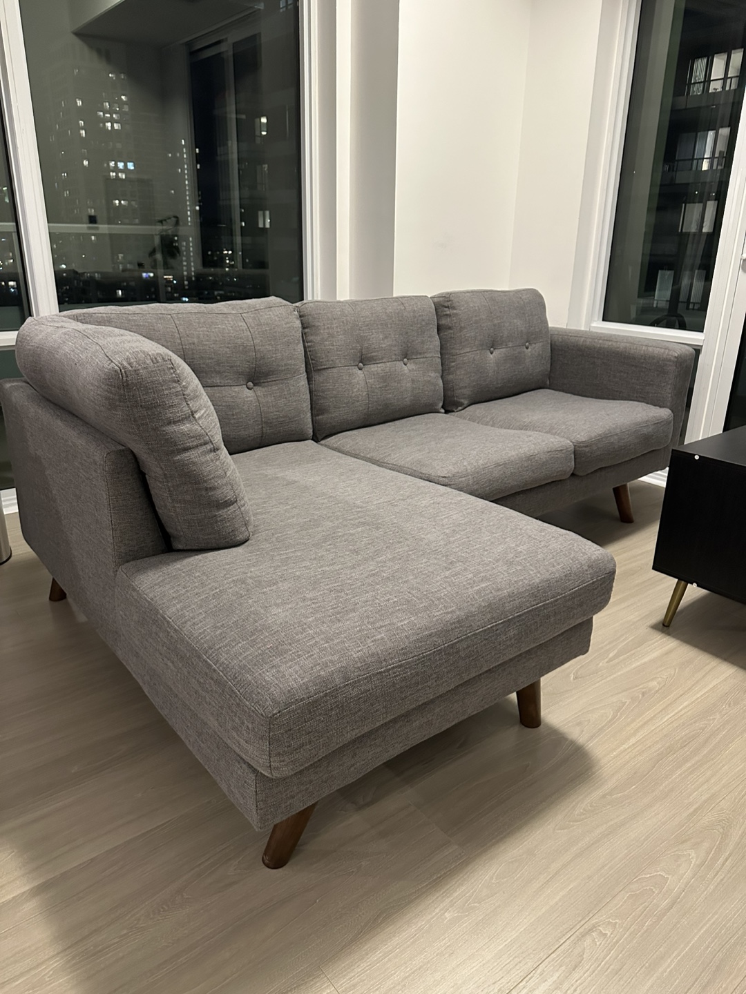 Structube L-Shaped Grey Sectional Sofa – FREE Delivery Available - photo 2