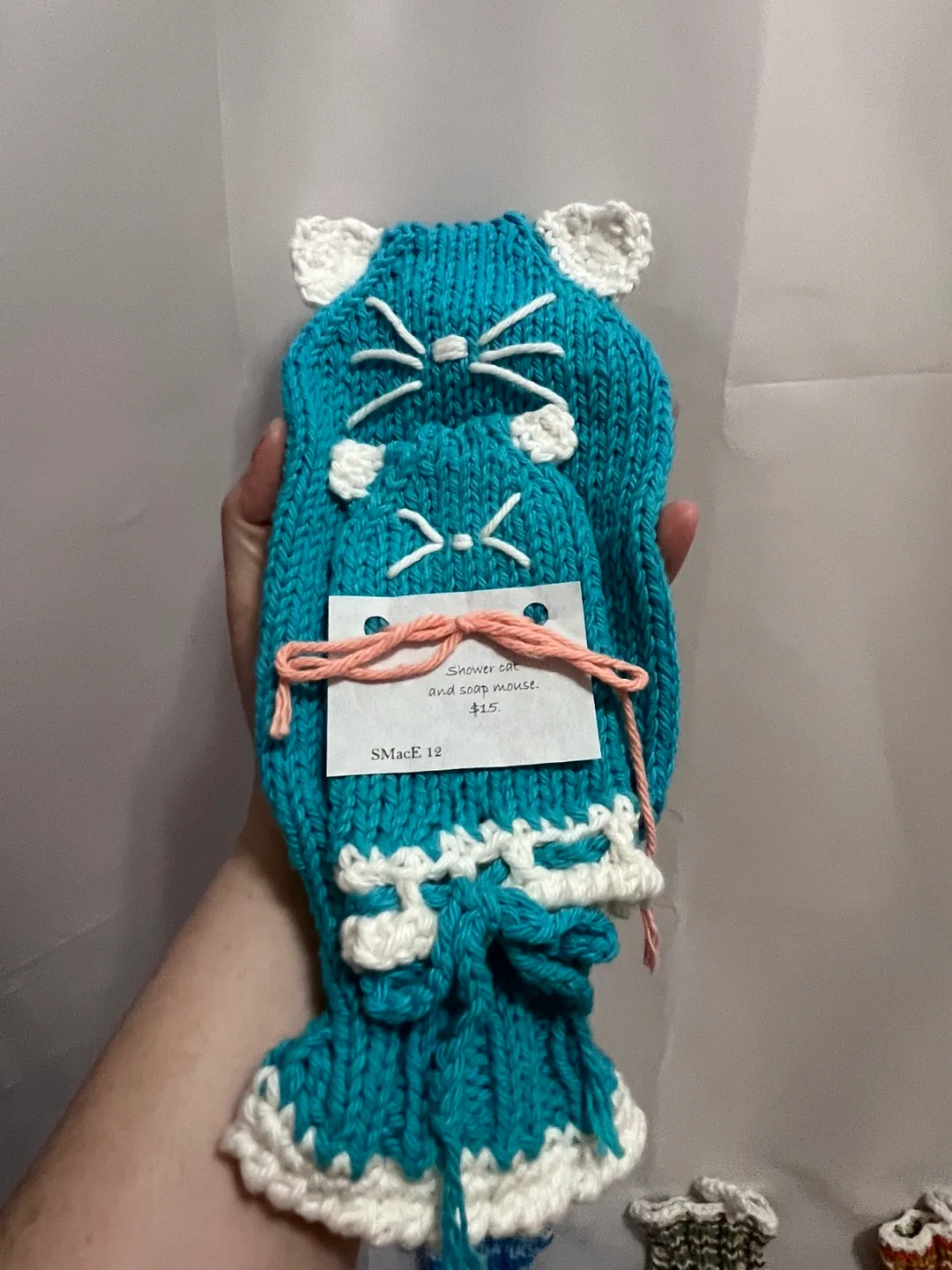 Hand-Made Shower Mitt & Soap Bag Sets image indicator(2)