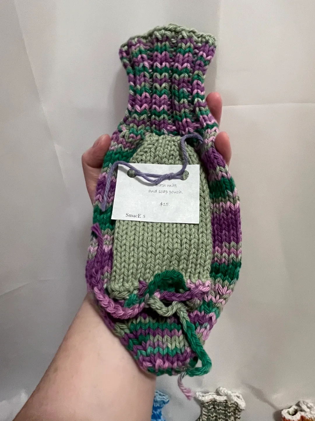 Hand-Made Shower Mitt & Soap Bag Sets image indicator(5)