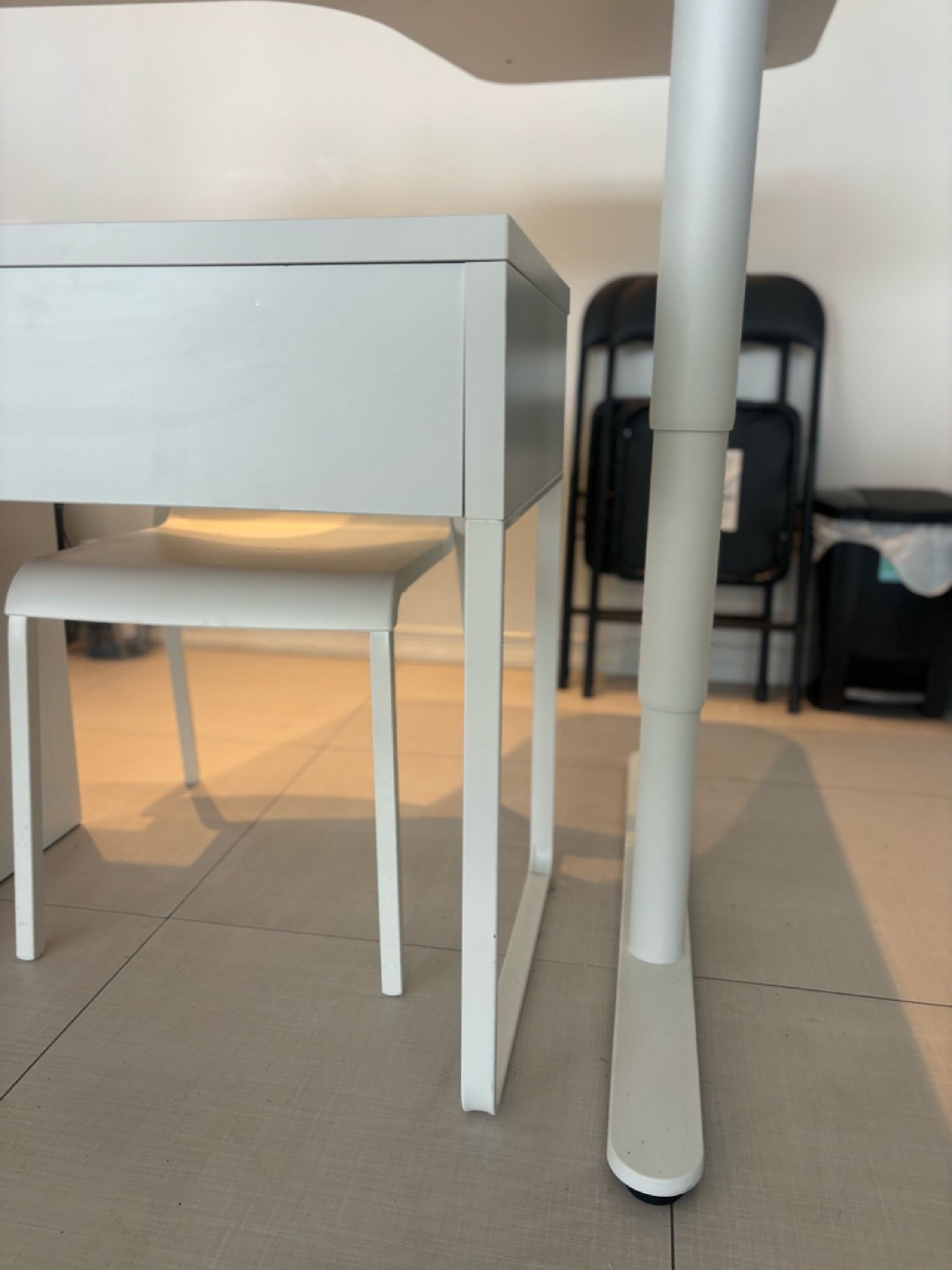White IKEA Desk with Drawer - photo 3