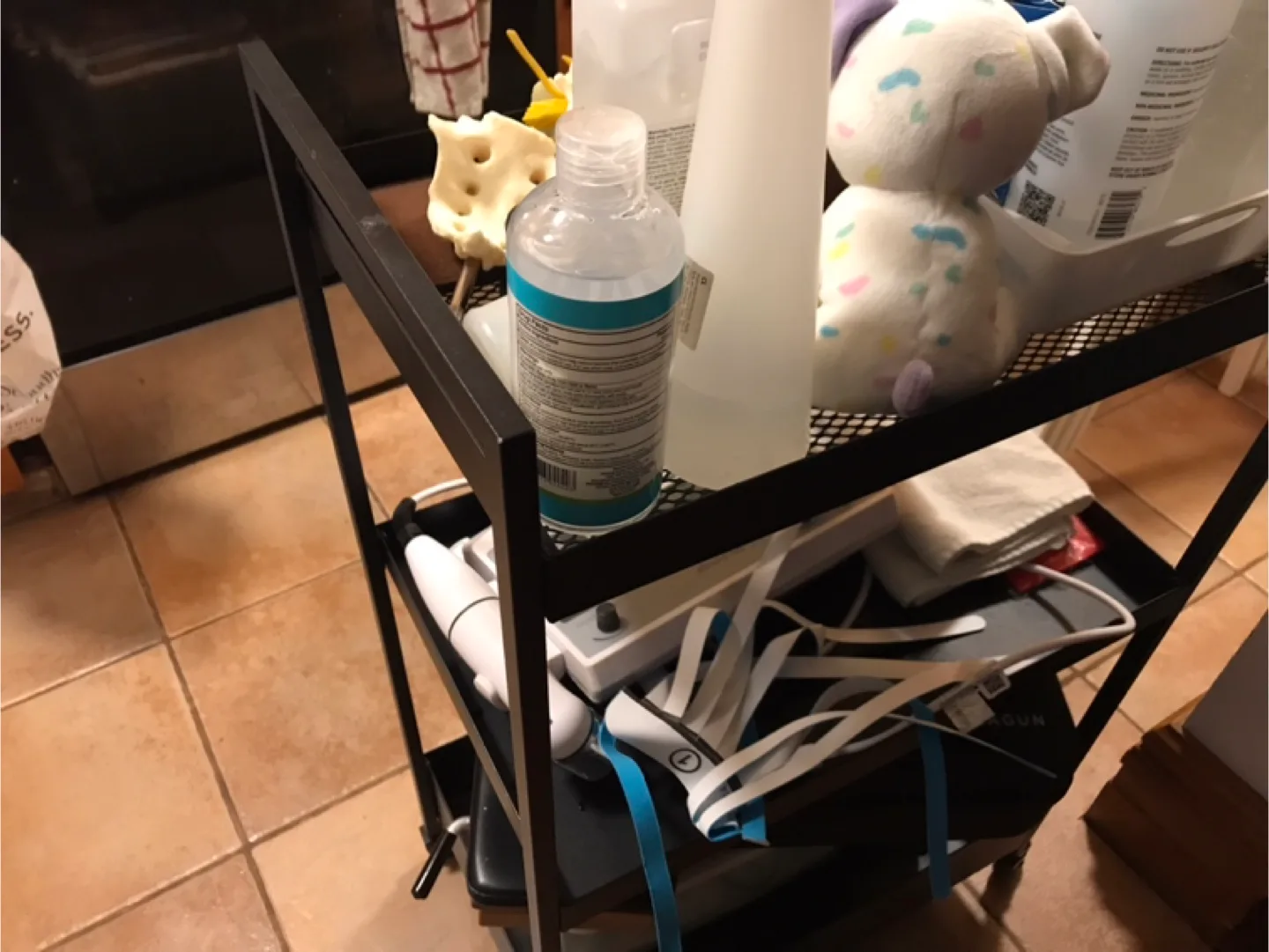 Black Metal Rolling Cart