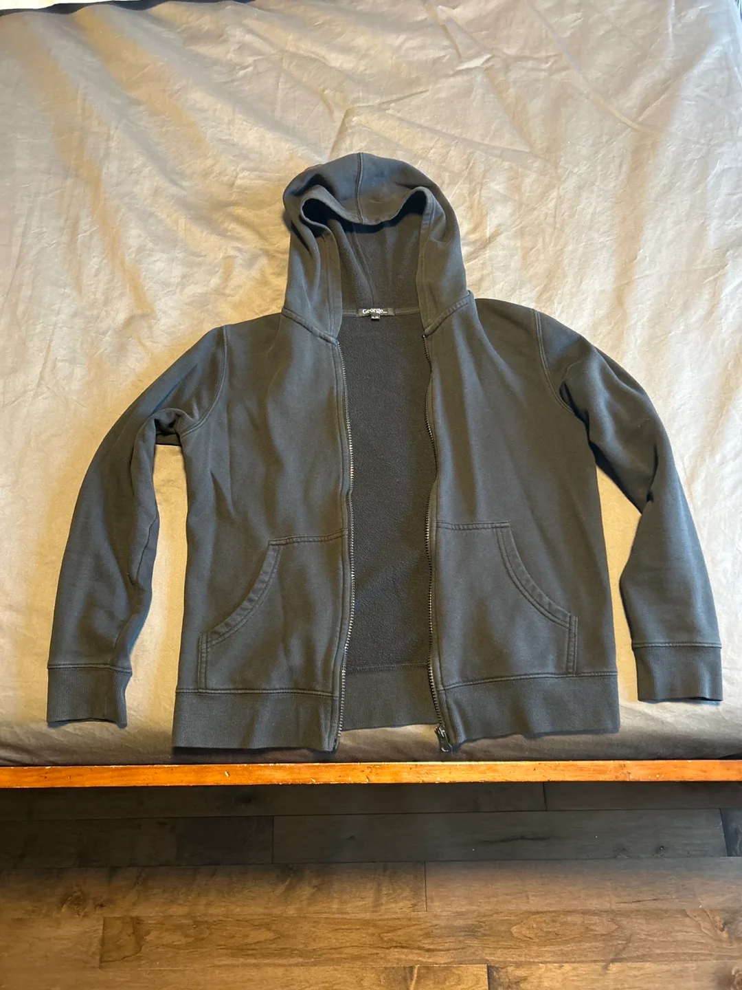 Men's Black Zip-Up Hoodie thumbnail