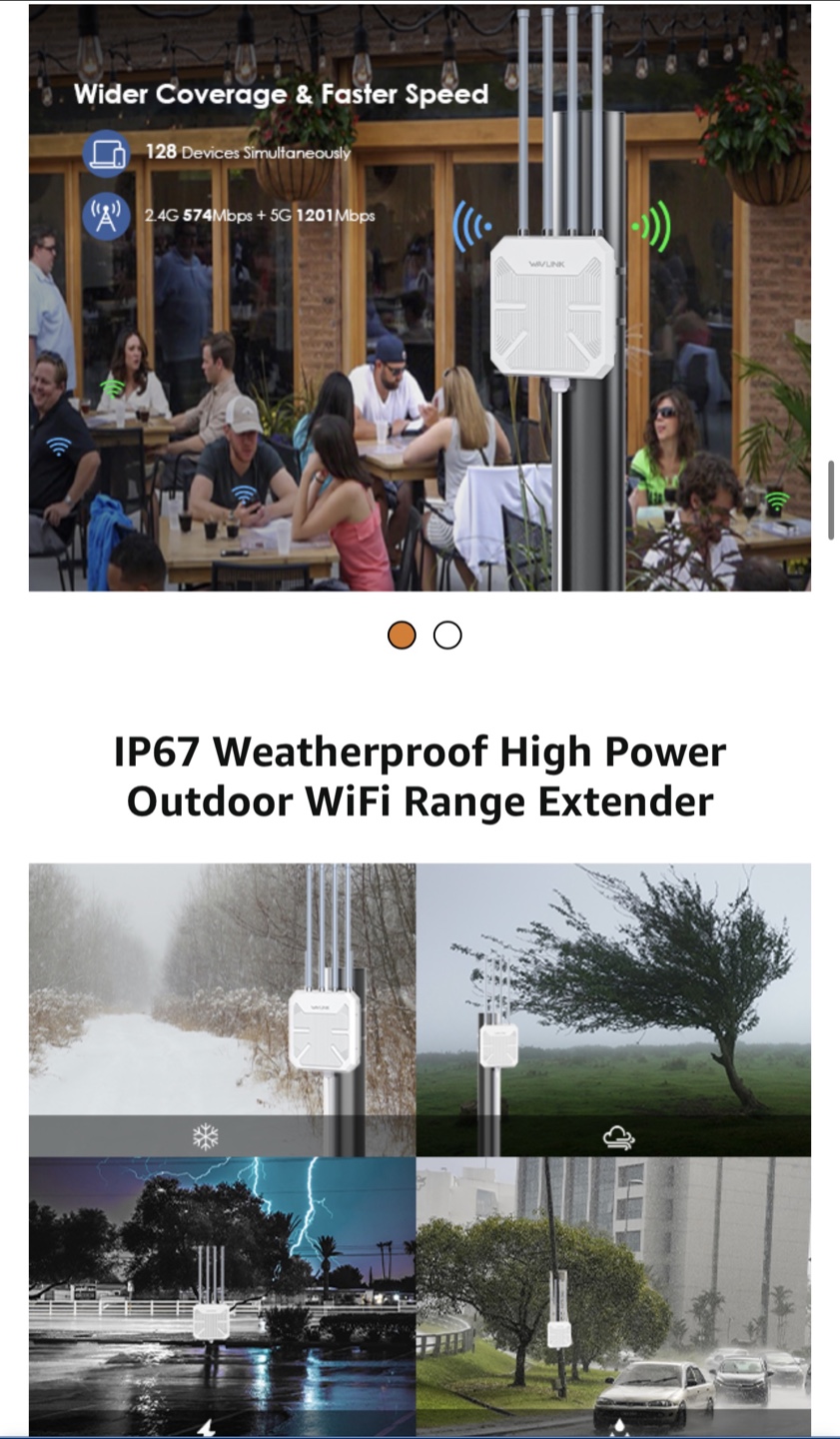 WAVLINK AX1800 Long Range Outdoor WiFi Extender - photo 5
