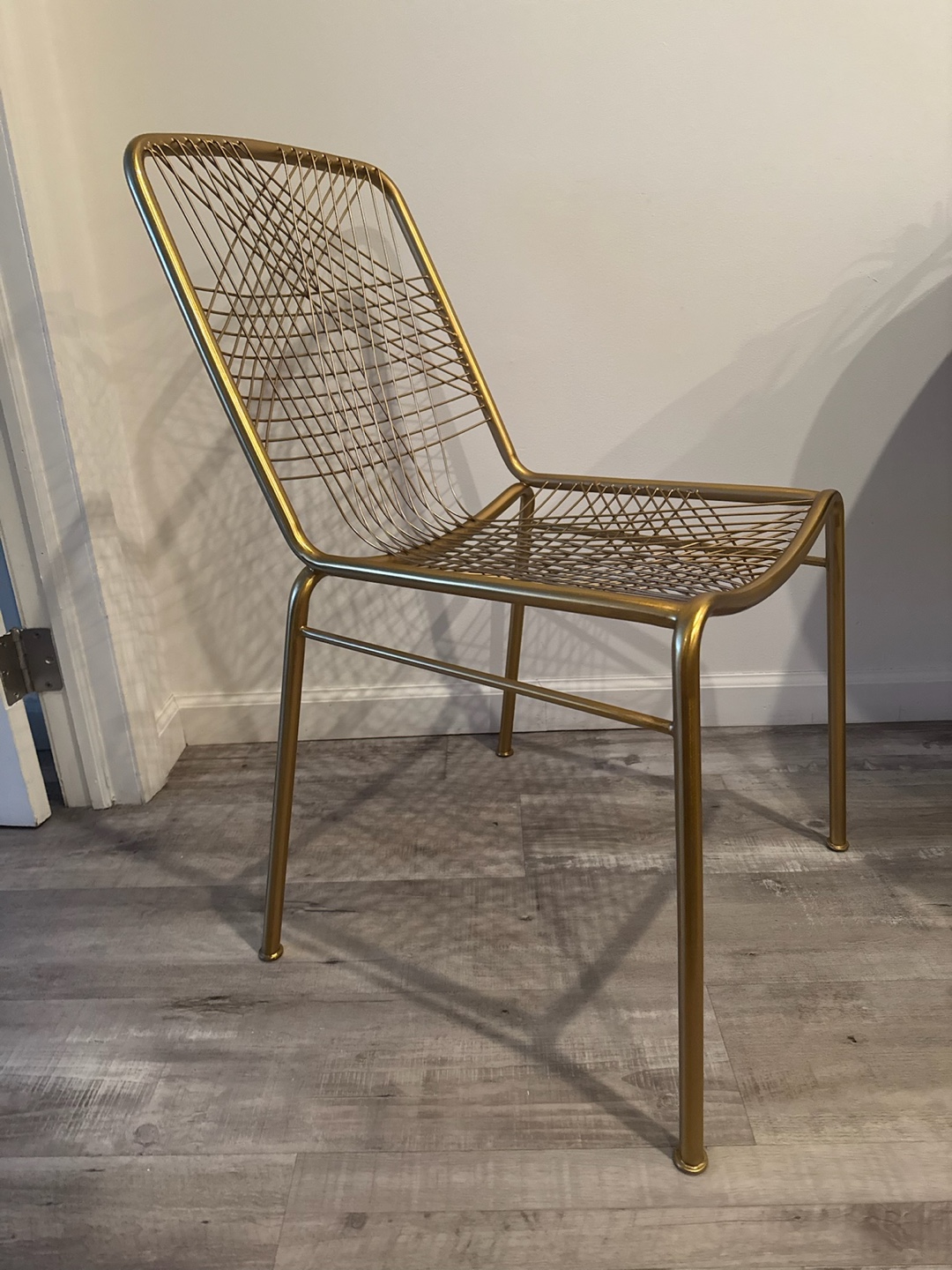 Gold Metal Wire Chair