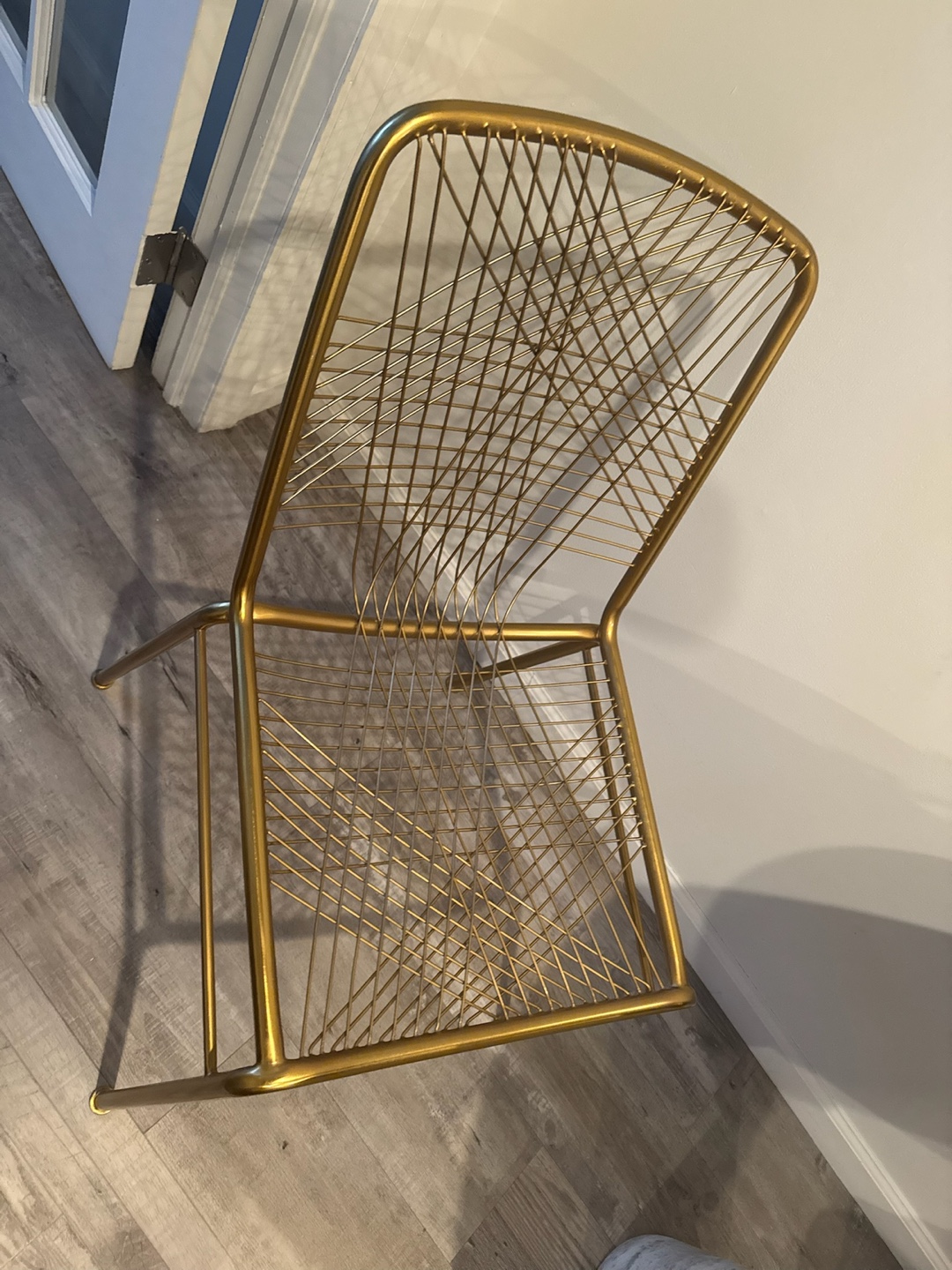 Gold Metal Wire Chair - photo 2