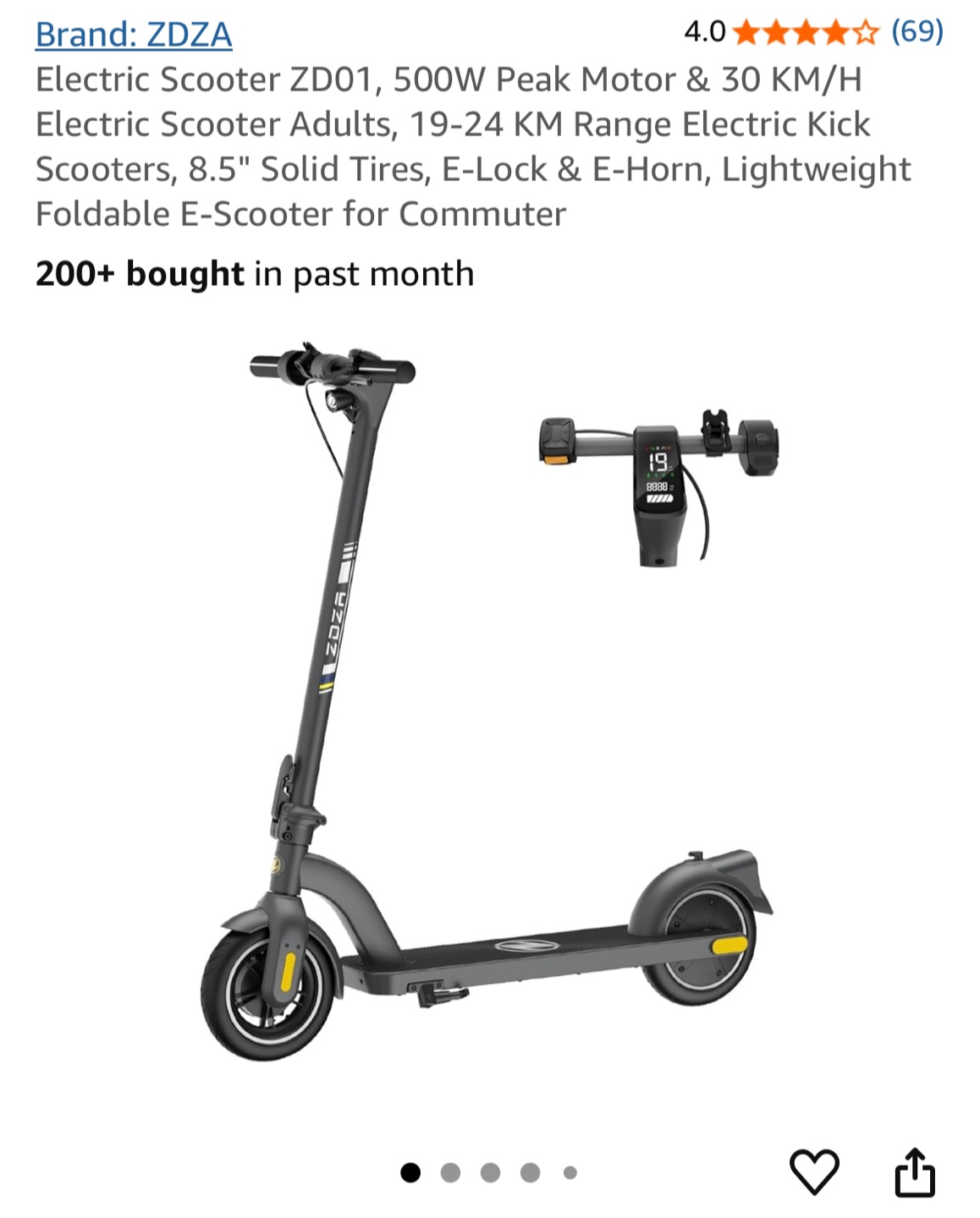 ZDZA ZD01 Electric Scooter - New in Box