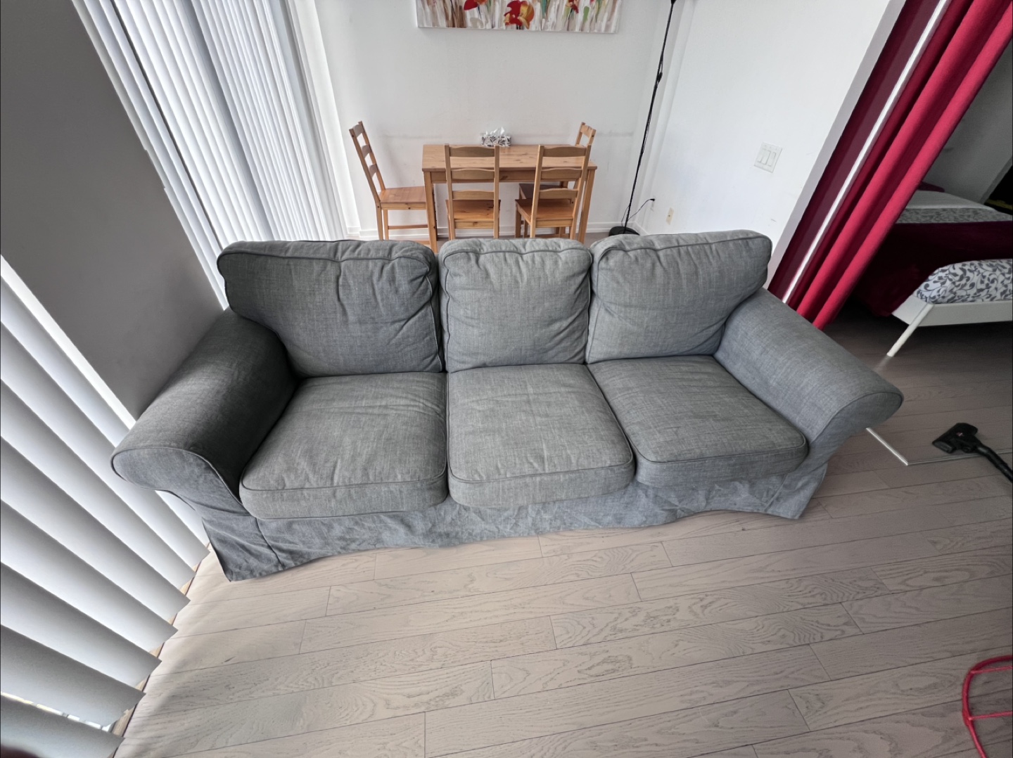 IKEA three-seater sofa - grey
