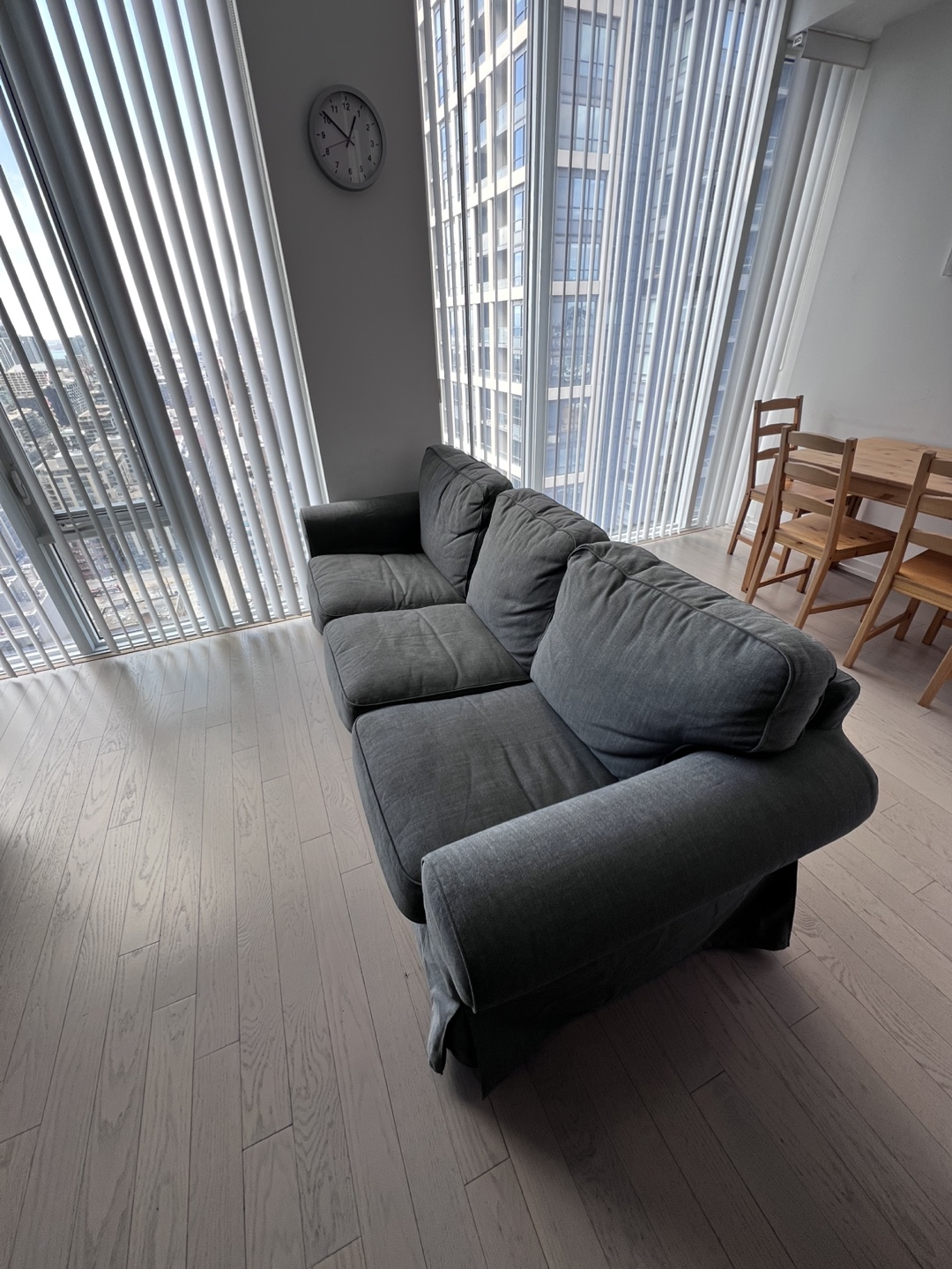 IKEA three-seater sofa - grey - photo 2