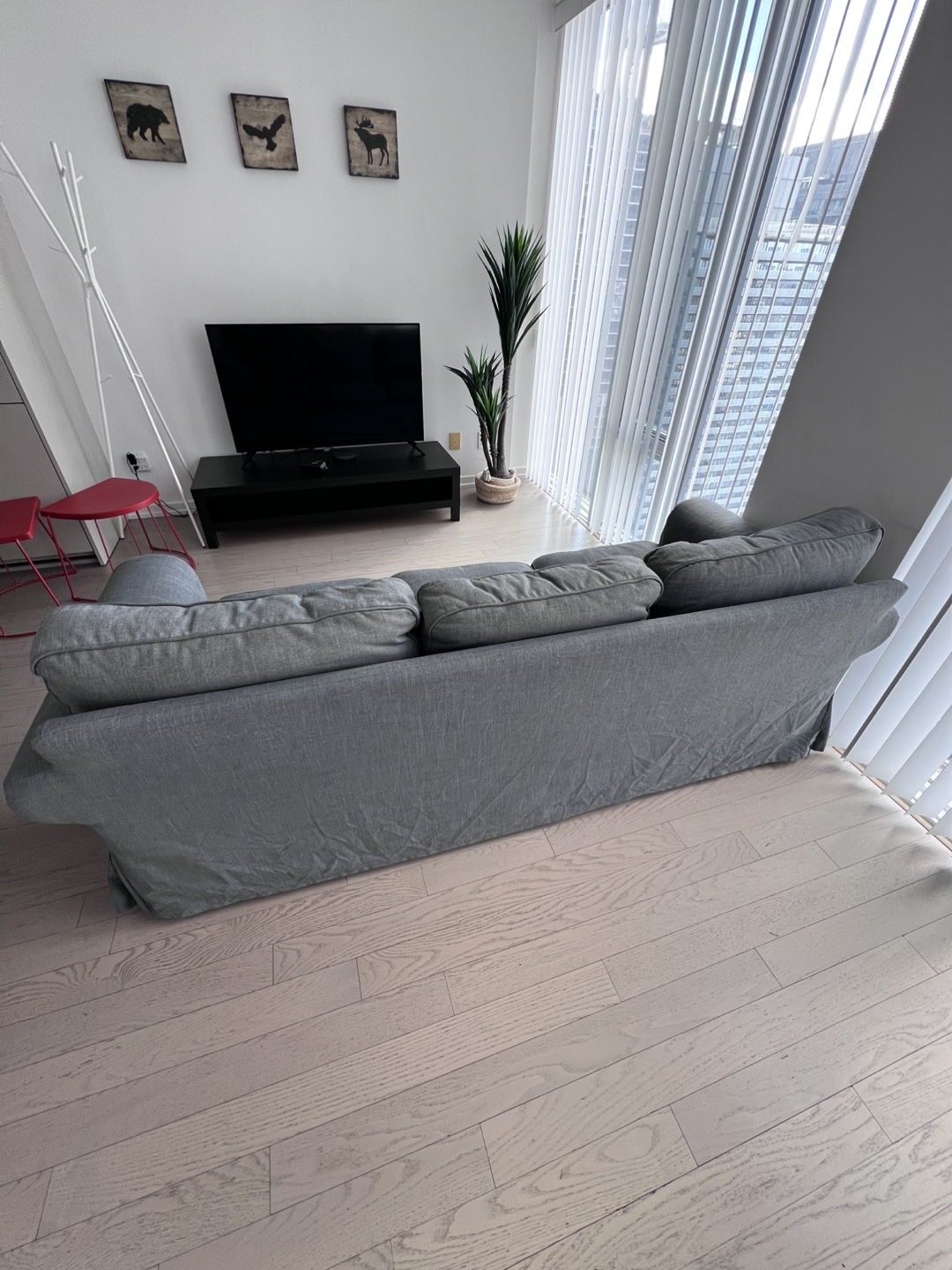 IKEA three-seater sofa - grey - photo 3