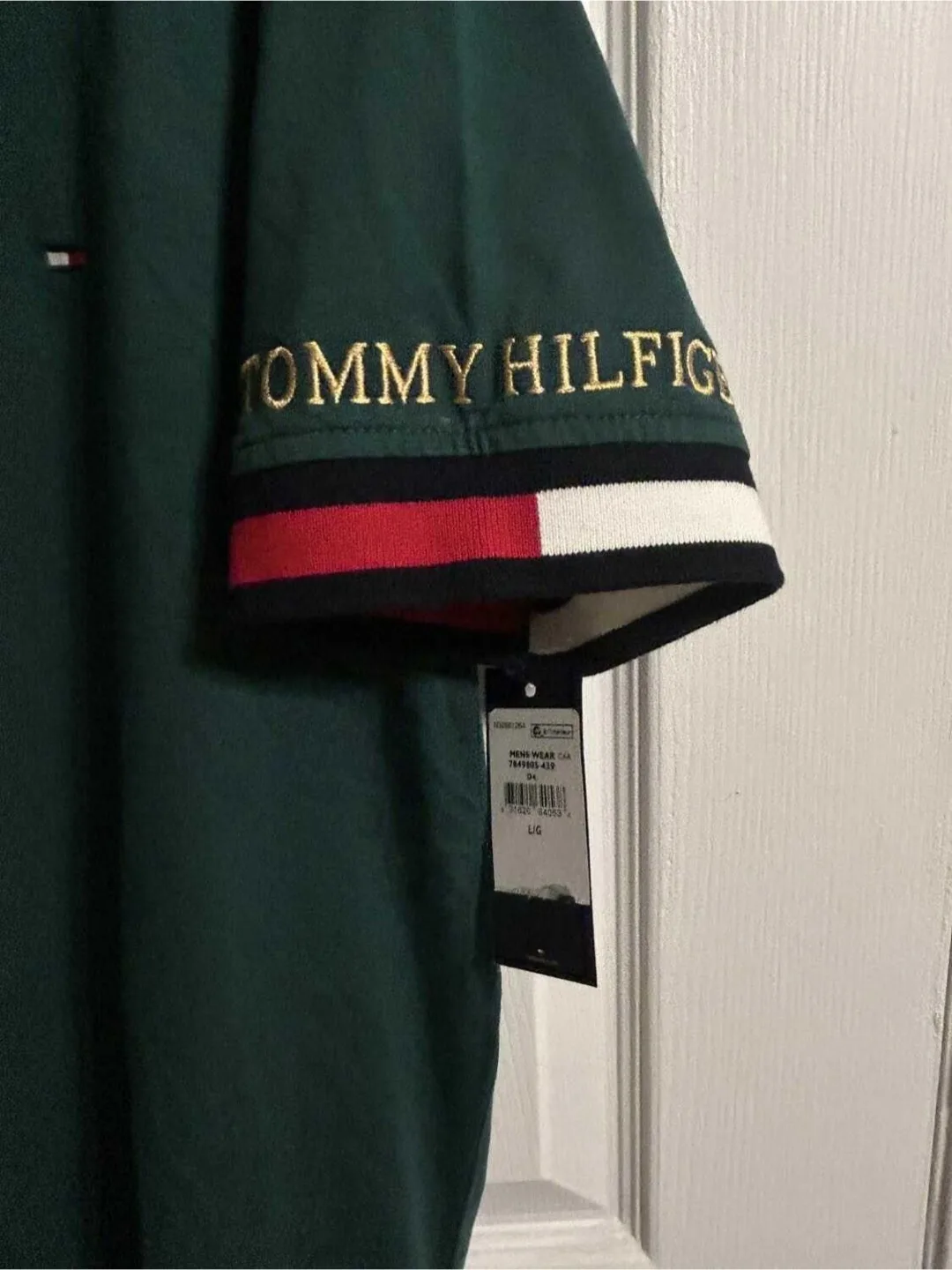 Tommy Hilfiger Men's Green Polo Shirt - Size Large image indicator(3)