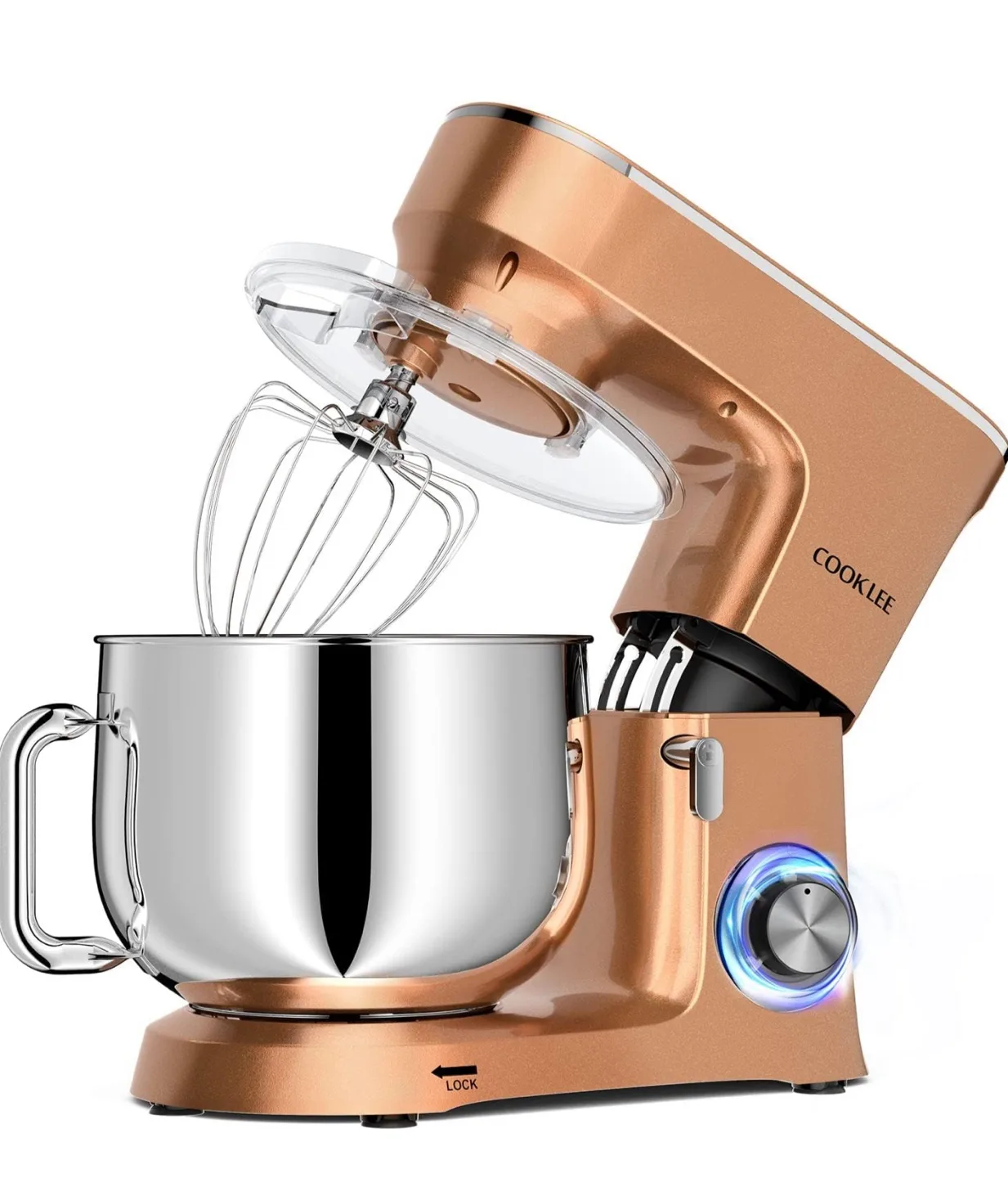 Rose Gold Cooklee Stand Mixer - 10 Speeds, image indicator(3)