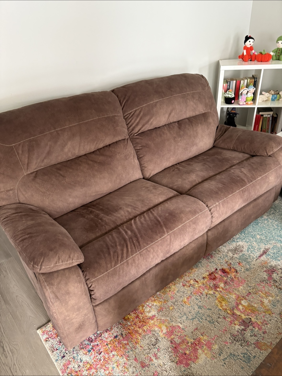 Brown Reclining Sofa - photo 5