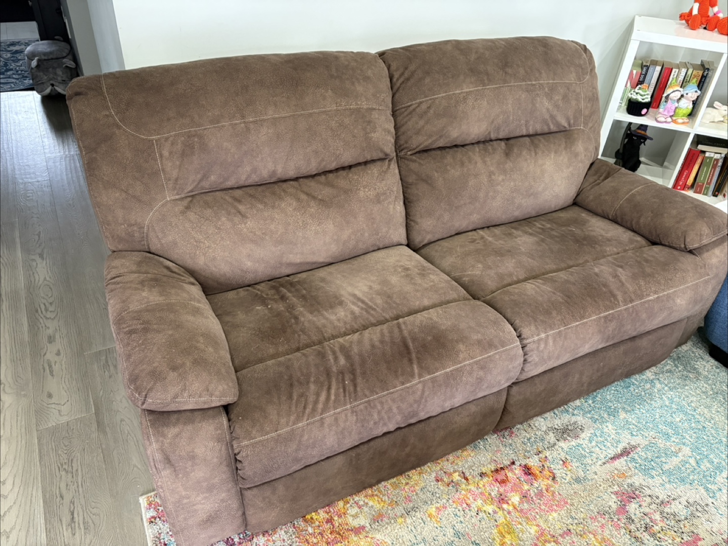 Brown Reclining Sofa