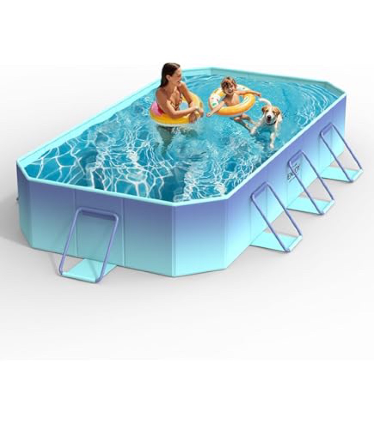 HeySplash Non-Inflatable Foldable Swimming Pool