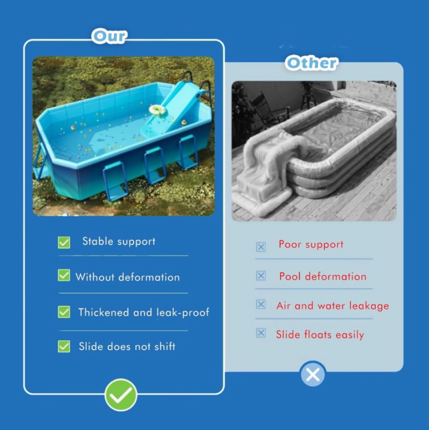 HeySplash Non-Inflatable Foldable Swimming Pool - photo 5