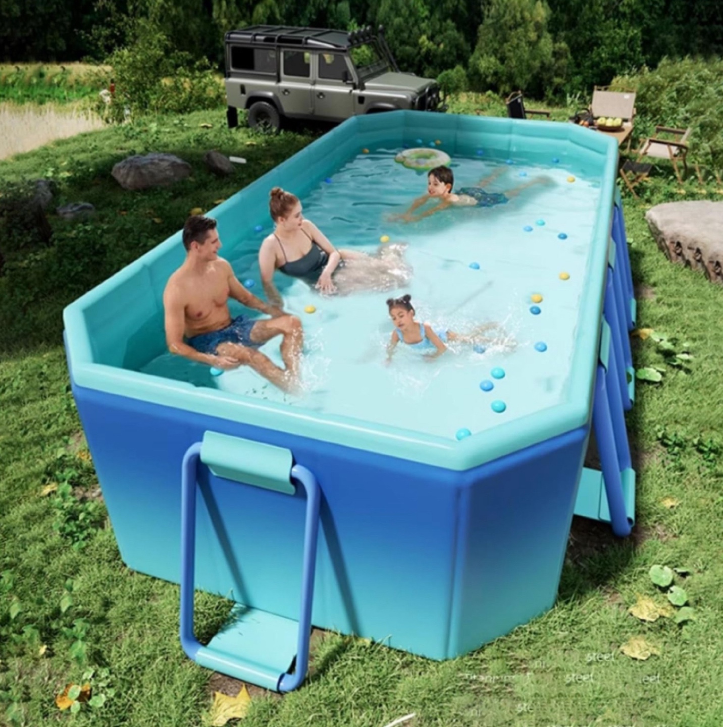 HeySplash Non-Inflatable Foldable Swimming Pool - photo 2