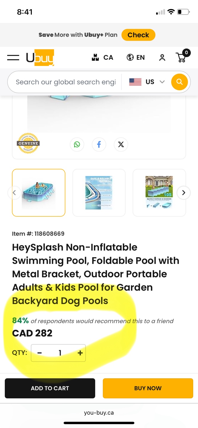 HeySplash Non-Inflatable Foldable Swimming Pool - photo 3