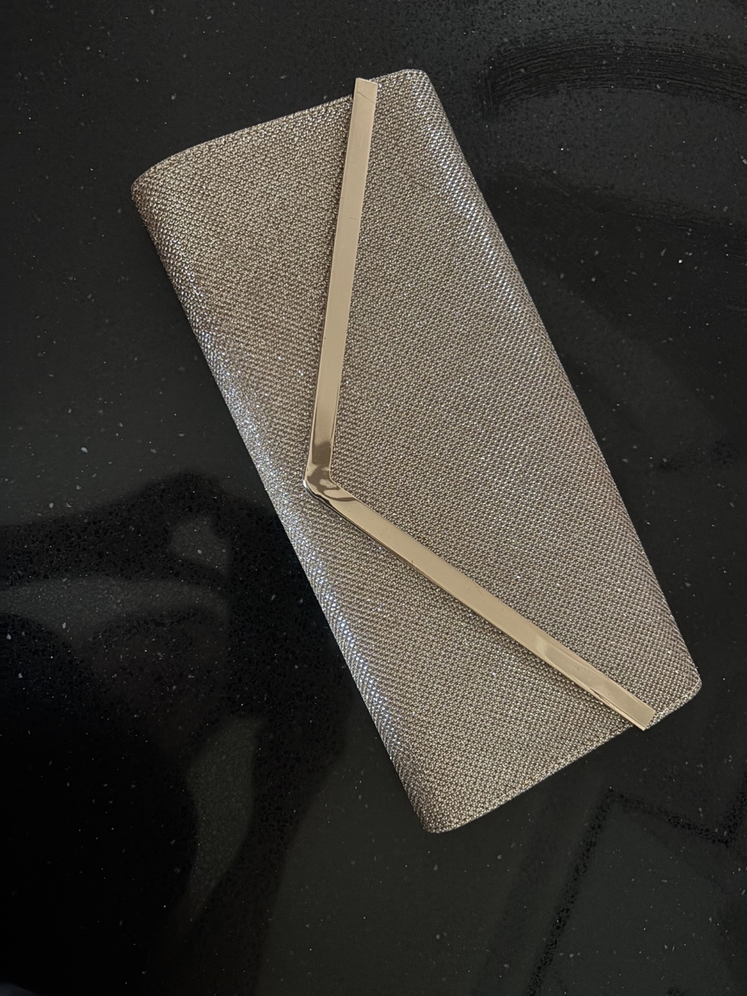 Sparkly Champagne Gold Clutch