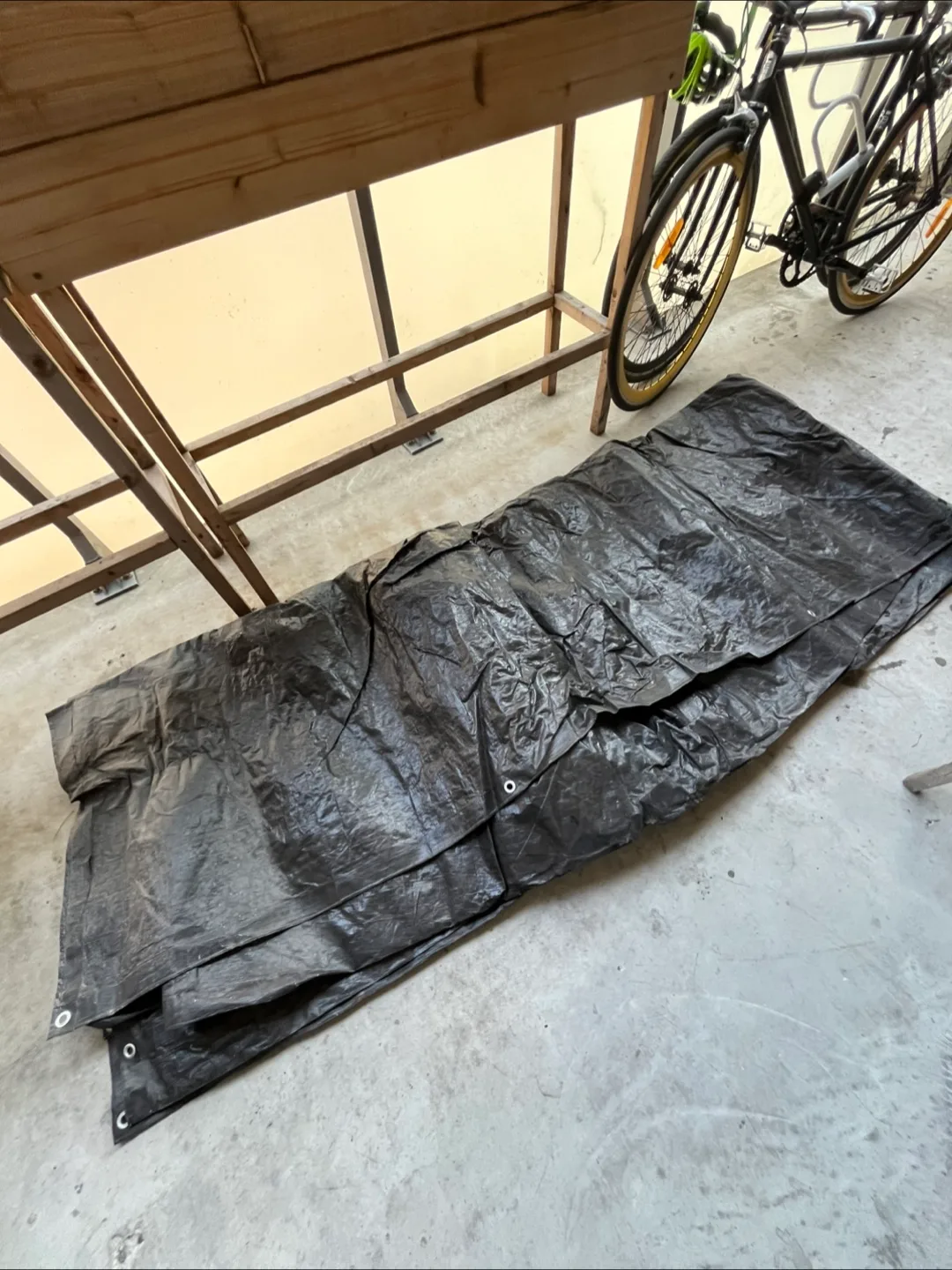 Large black tarp with grommets thumbnail