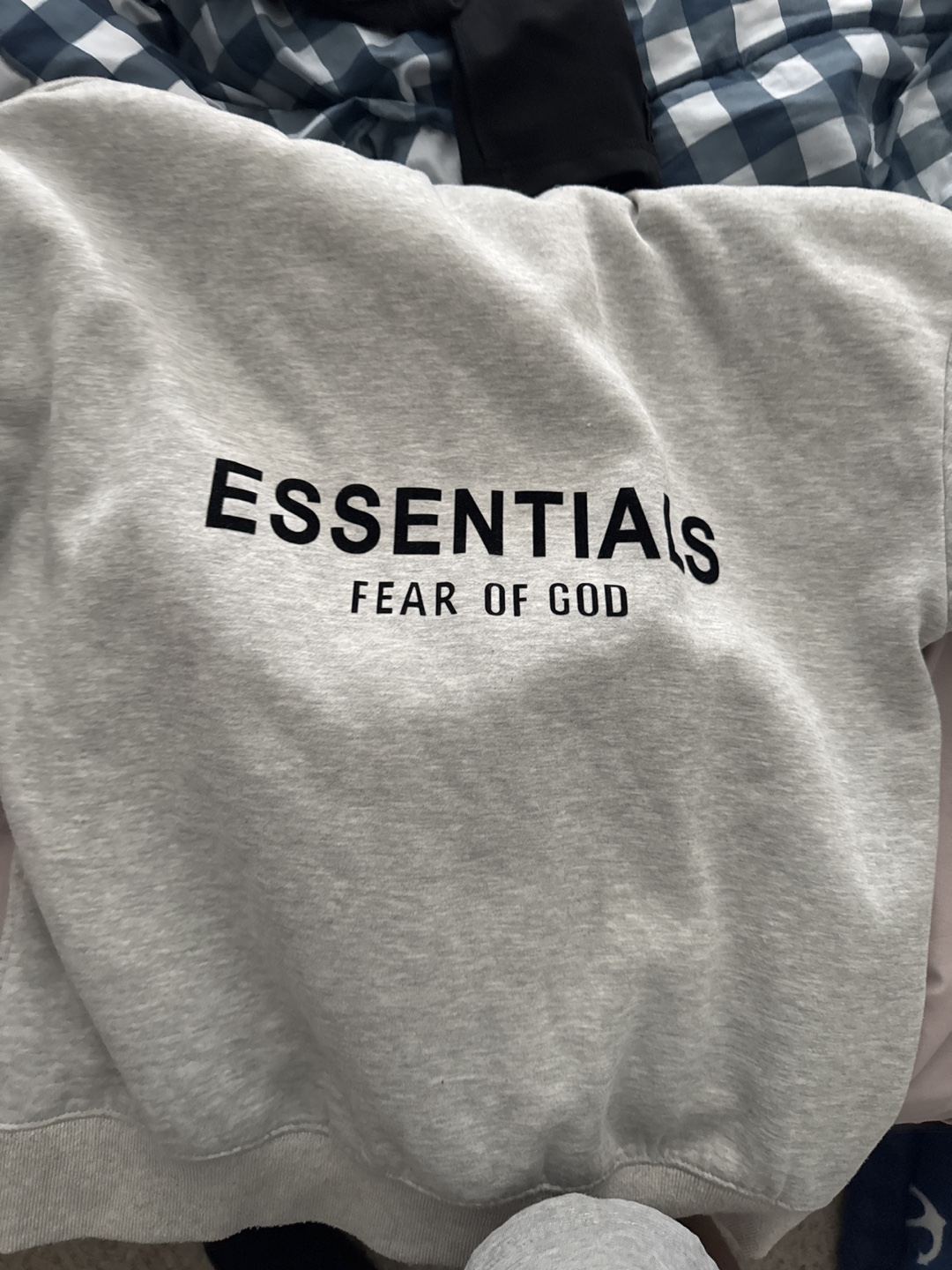Fear of God Essentials Grey Hoodie Size Small - photo 2