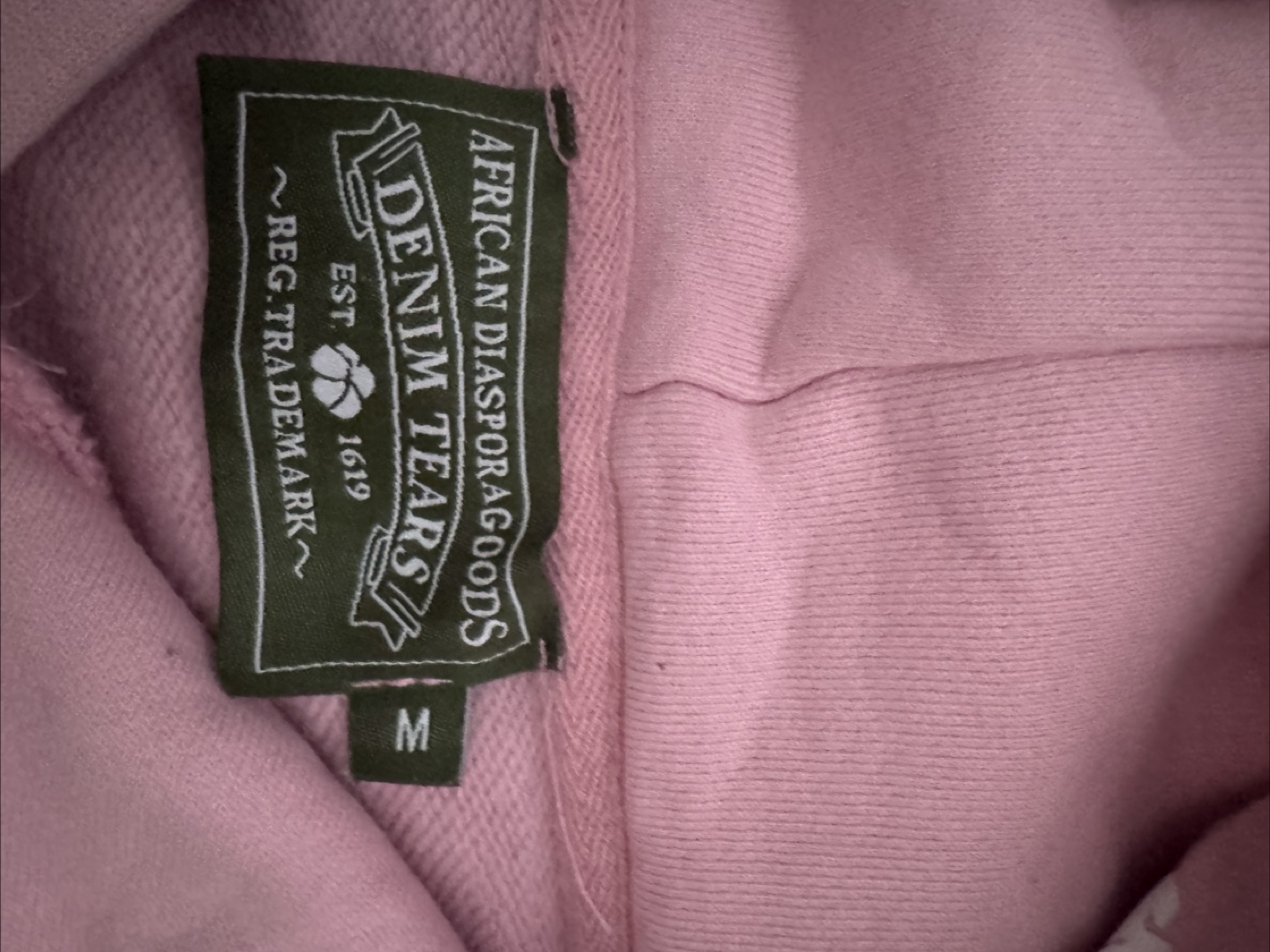 Denim Tears Pink Flower Hoodie - Size M - photo 3