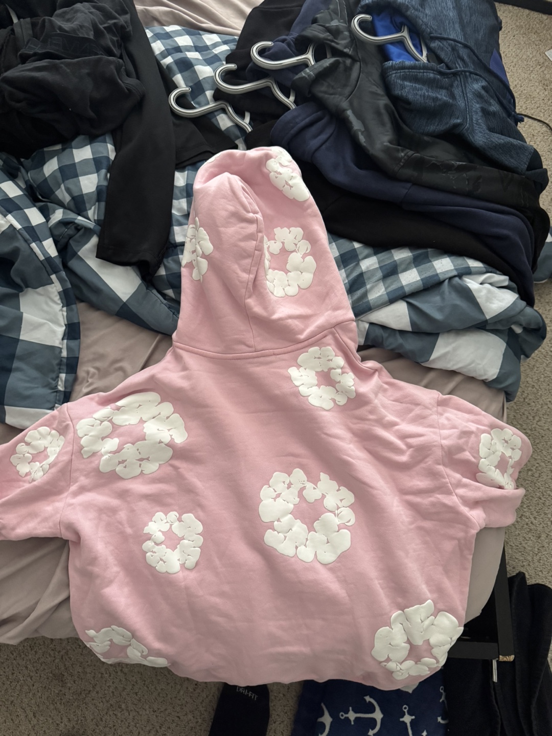 Denim Tears Pink Flower Hoodie - Size M - photo 2