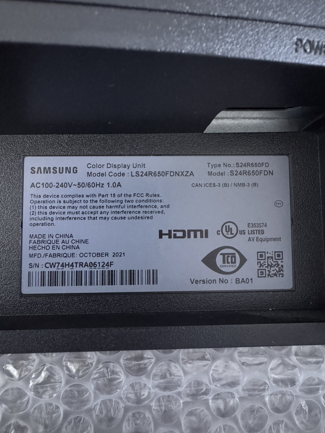 Samsung 24in SR650 IPS Monitor - photo 4