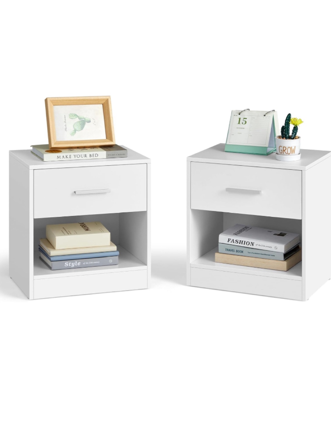 BNIB 2 white bedside or Living room table - photo 2