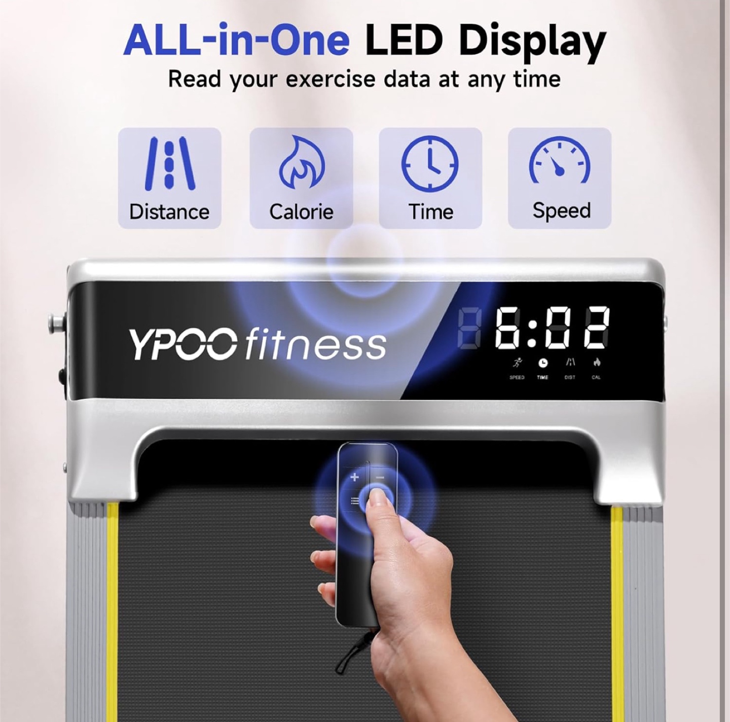 YPOO Fitness Under Desk Walking Treadmill - Space-Saving Design - photo 5