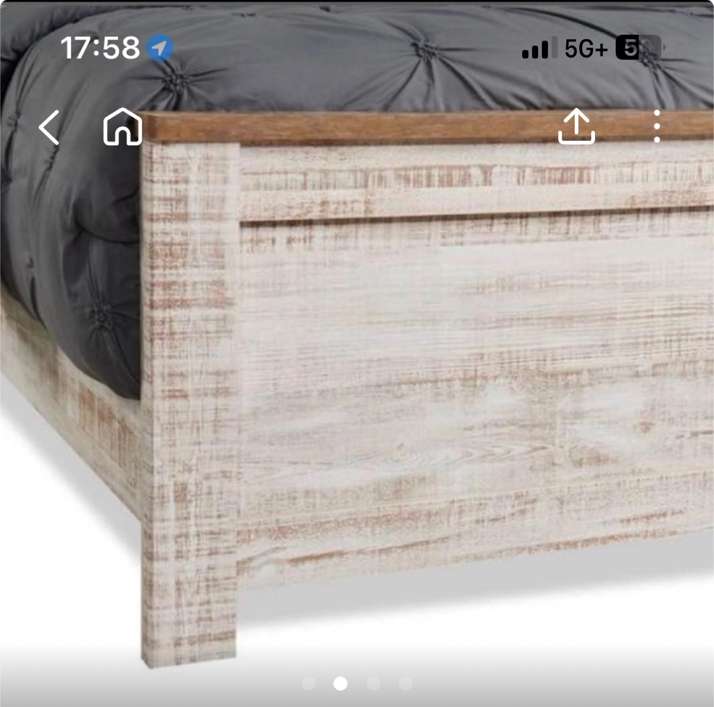 Queen size bed frame with box spring mattress for sale.
