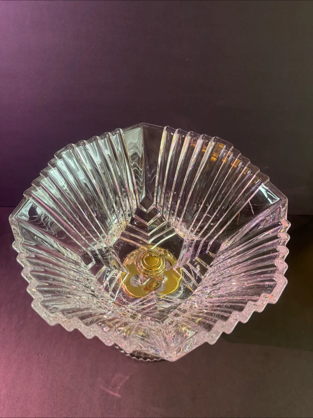 Crystal Glass Bowl with Pedestal Base image indicator(2)