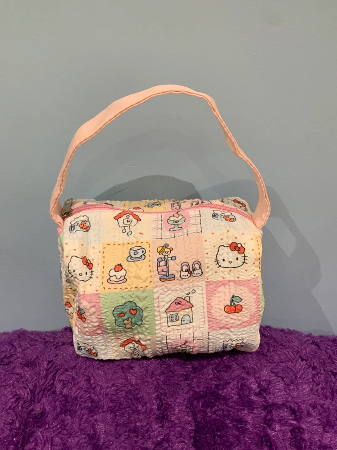 Adorable Hello Kitty Quilted Cosmetic Bag thumbnail