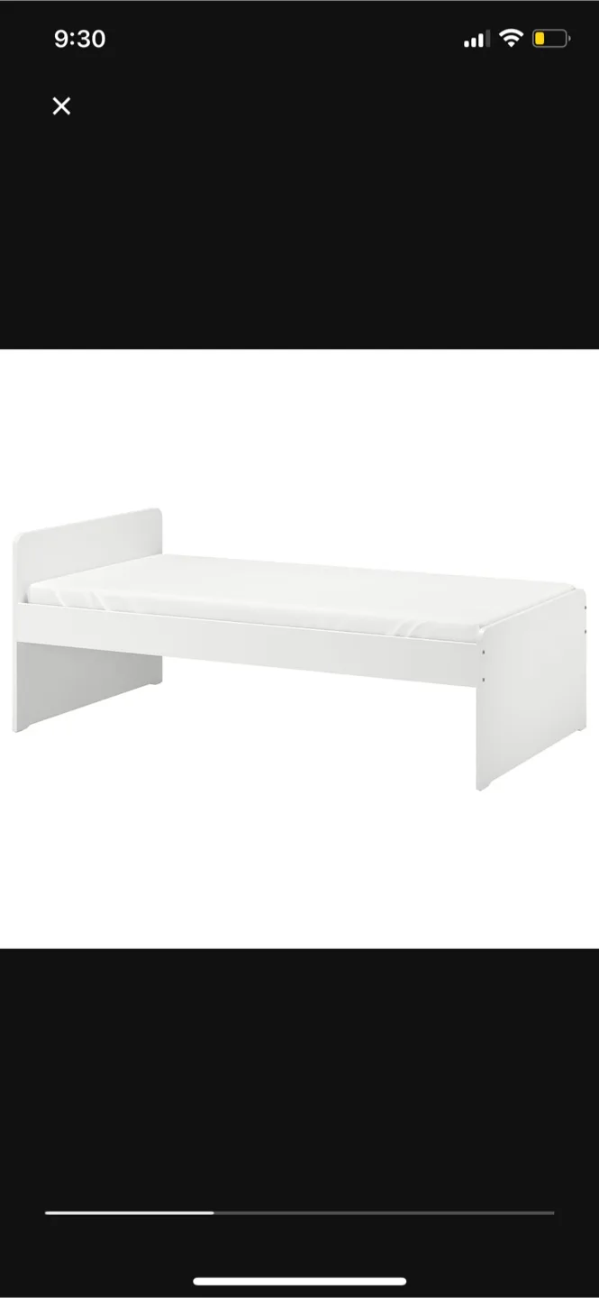 IKEA MINNEN Twin-Size Bed Frame - White thumbnail