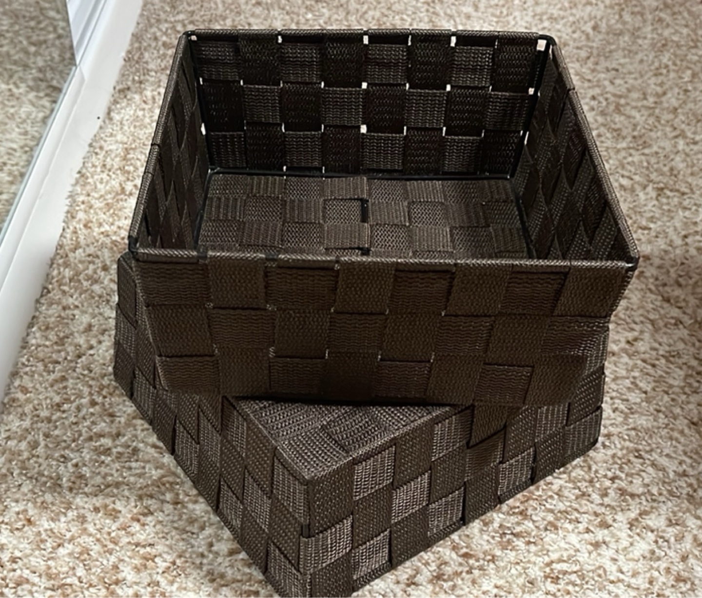 Three Brown Storage Baskets - photo 3