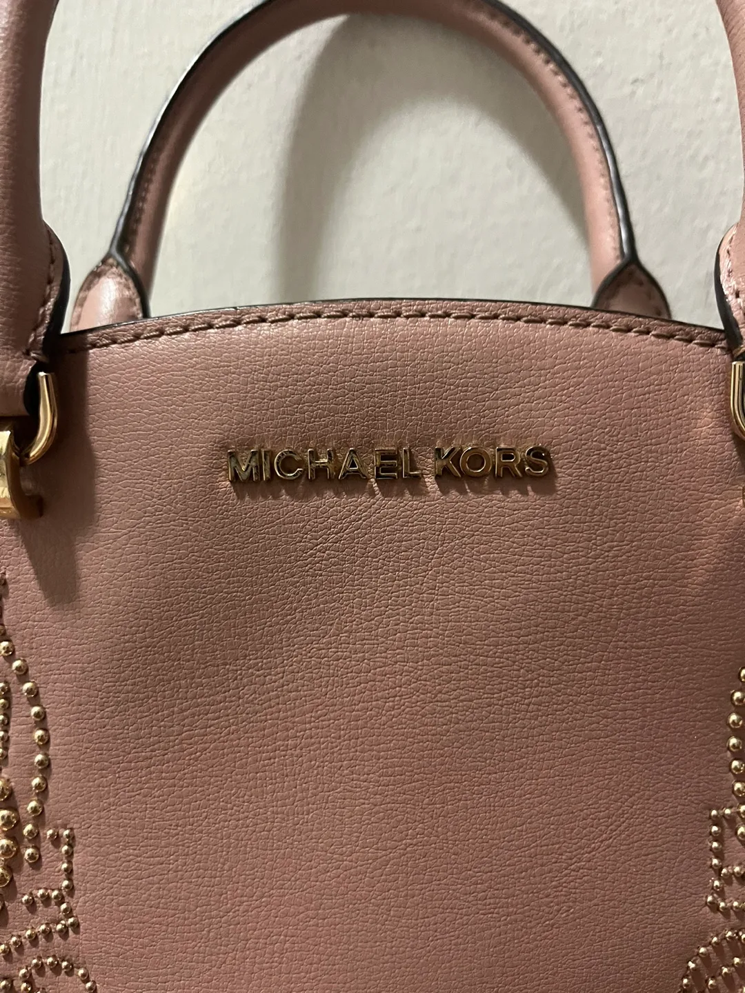 Michael Kors Pink Studded Handbag image indicator(2)