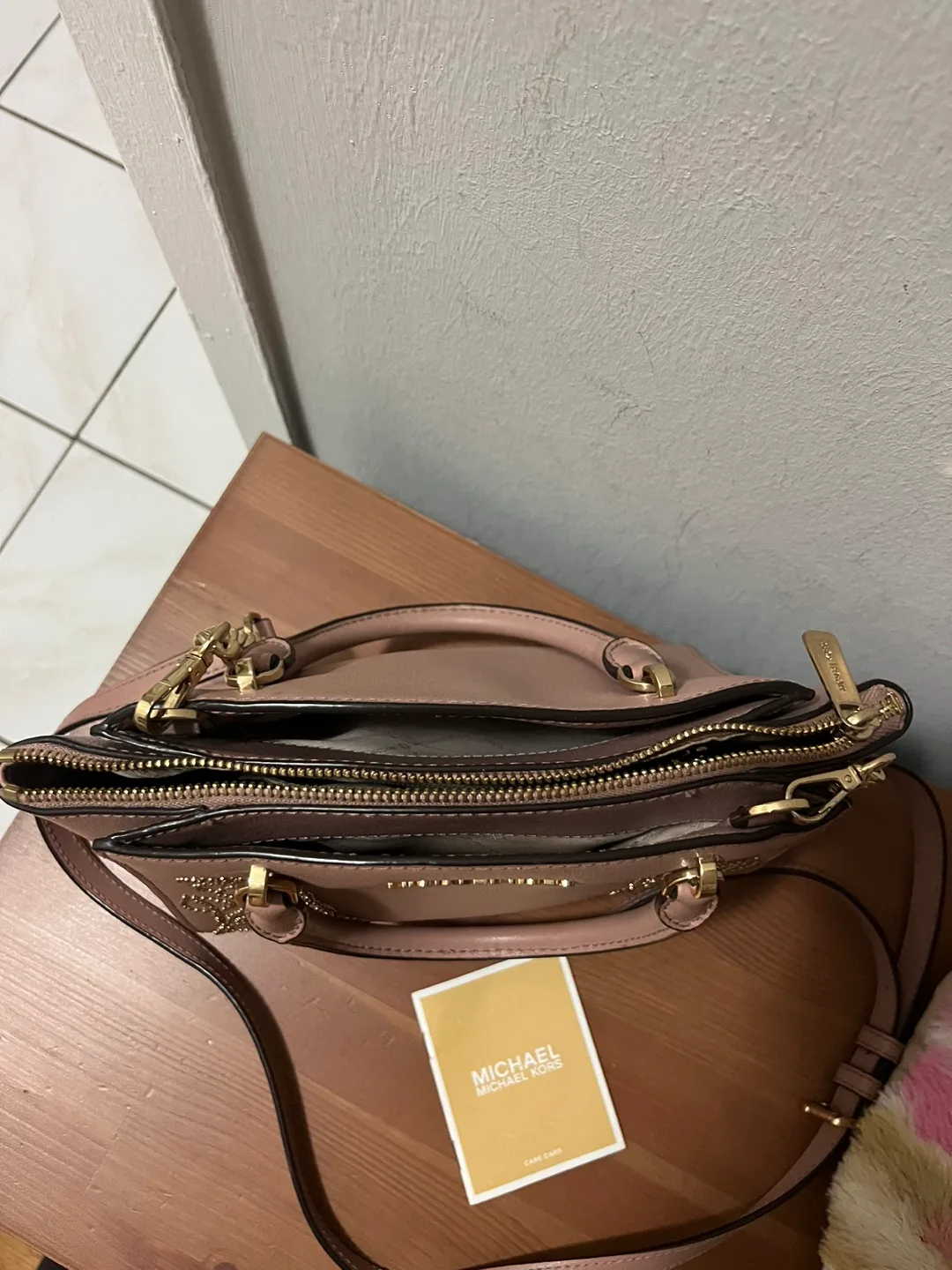 Michael Kors Pink Studded Handbag image indicator(4)