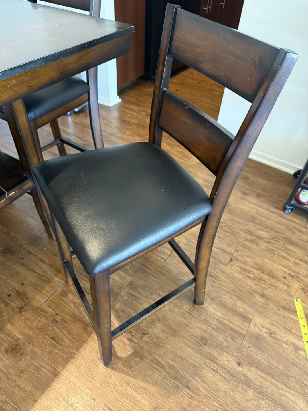 Square Wood Dining Table with Four Counter Height Chairs - photo 3