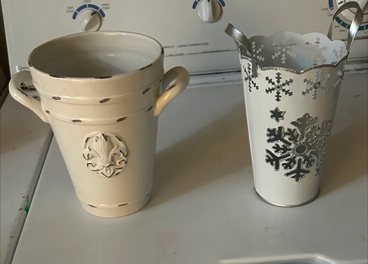 Two Decorative Containers - Farmhouse & Snowflake thumbnail