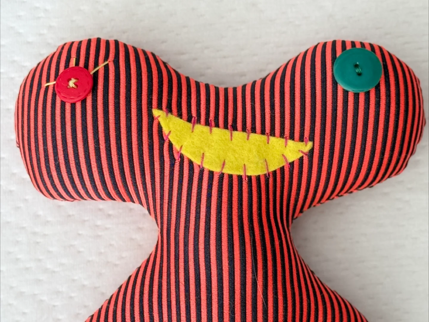❤️Handmade Red 🖤 Black Striped Monster- Toy not for young kids image indicator(2)