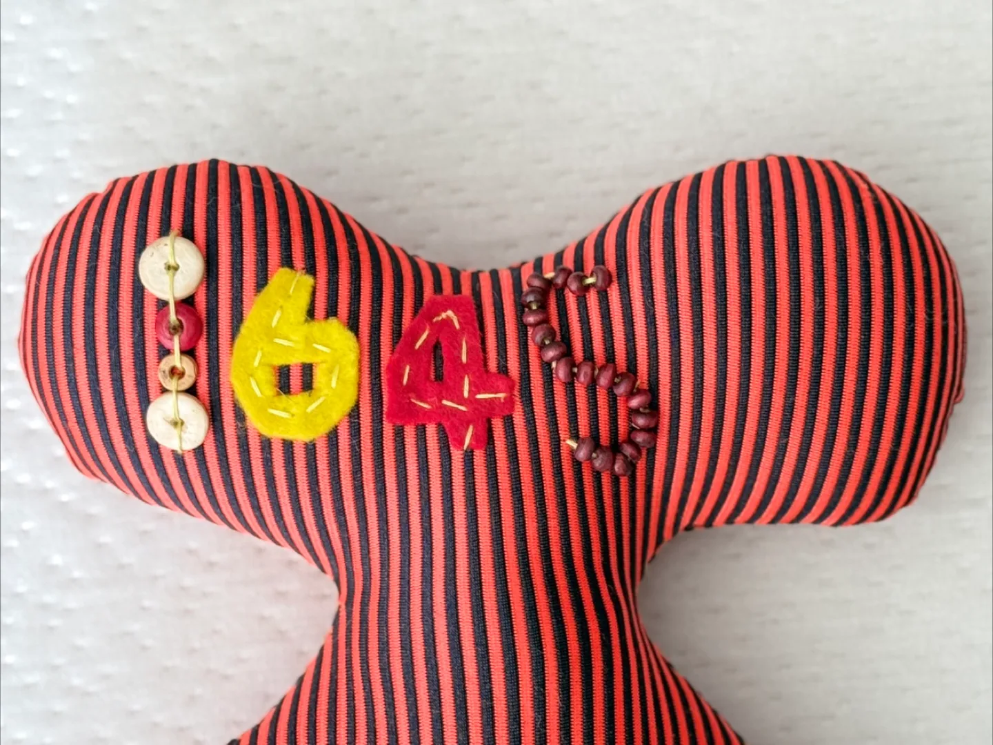 ❤️Handmade Red 🖤 Black Striped Monster- Toy not for young kids image indicator(5)