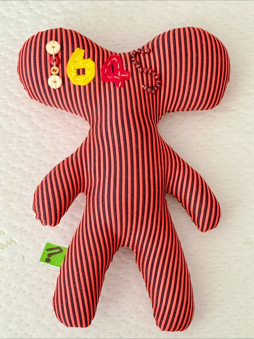 ❤️Handmade Red 🖤 Black Striped Monster- Toy not for young kids image indicator(4)