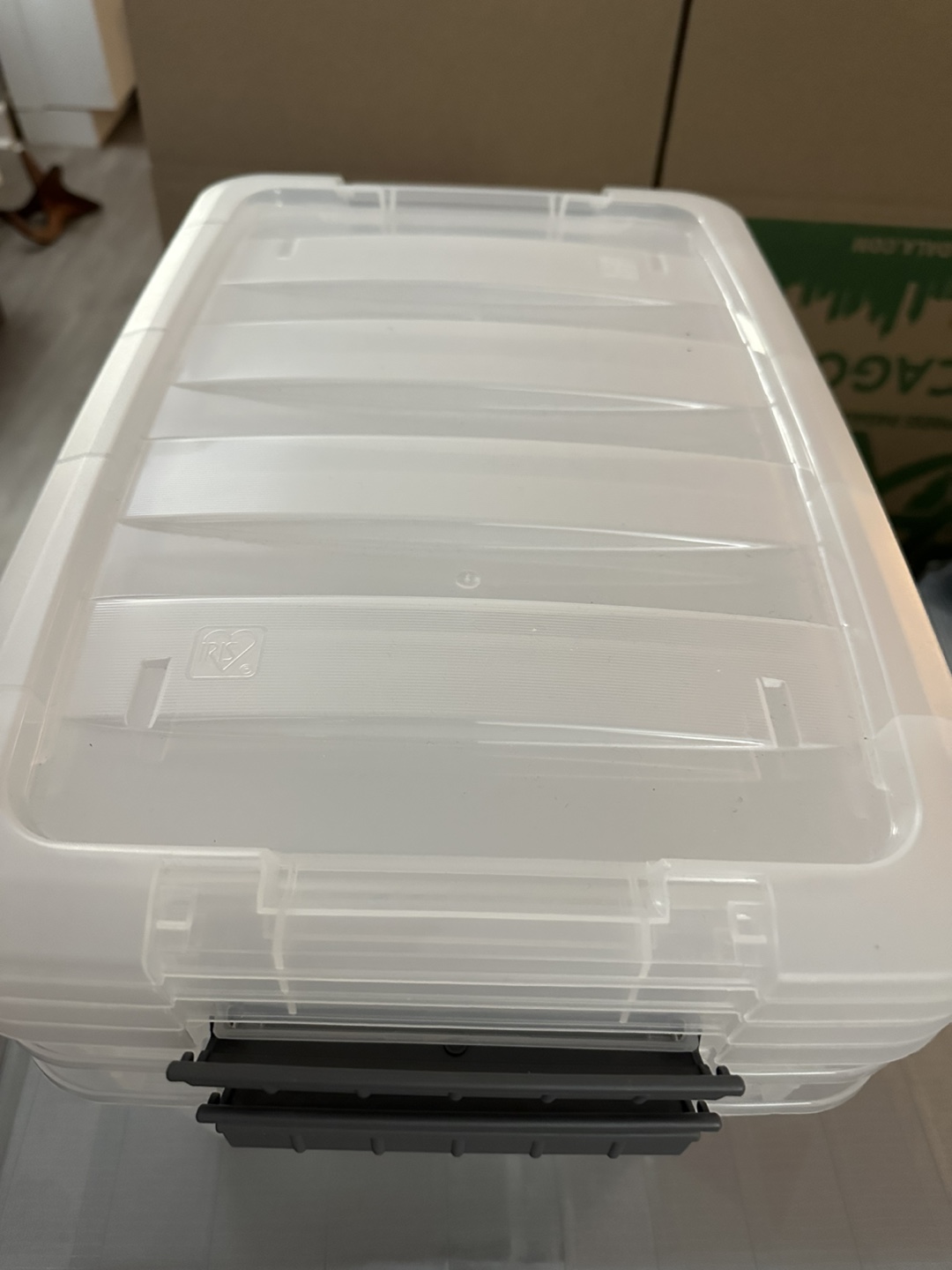 Clear Plastic Storage Bins with Lids - 3 pcs - photo 2
