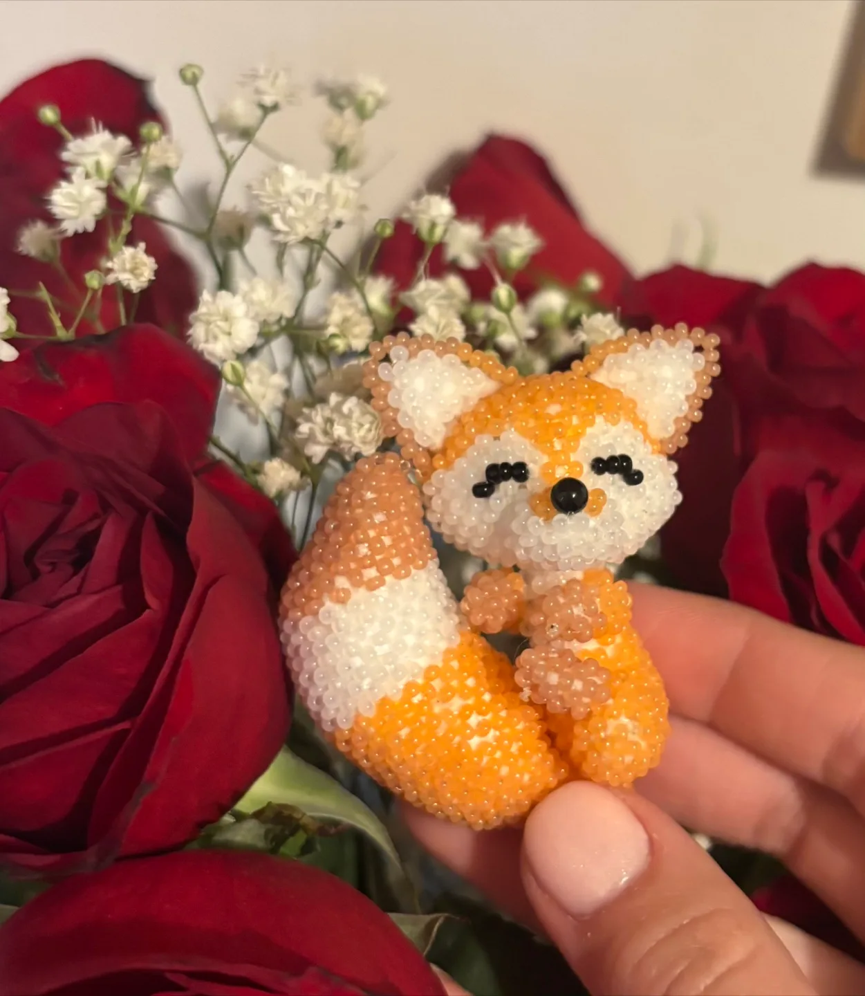 Beaded Fox Keychain thumbnail