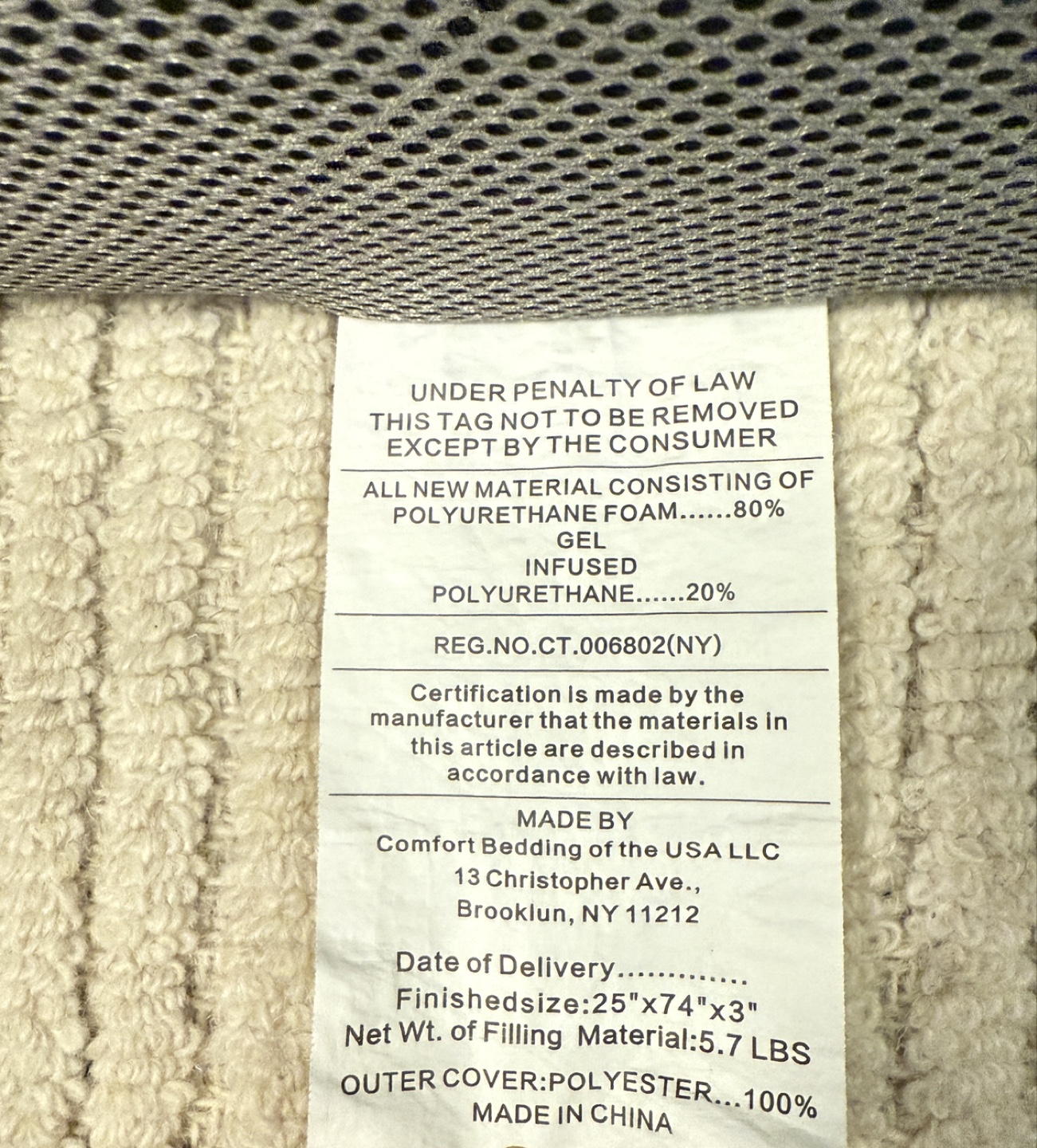 Comfort Tri-fold Mattress - photo 2