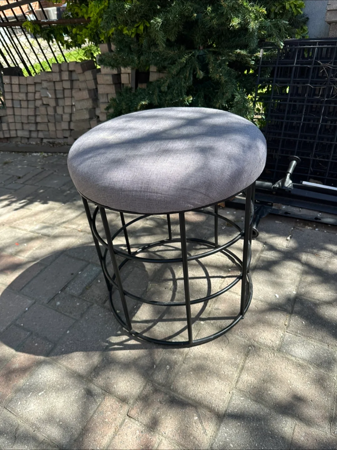 Grey Fabric Stool from HomeSense thumbnail