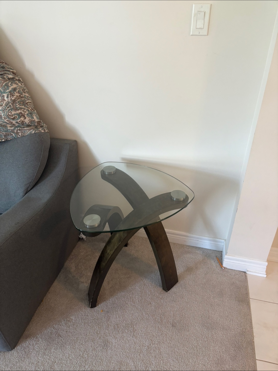 Unique Glass and Wood Accent Table - photo 4