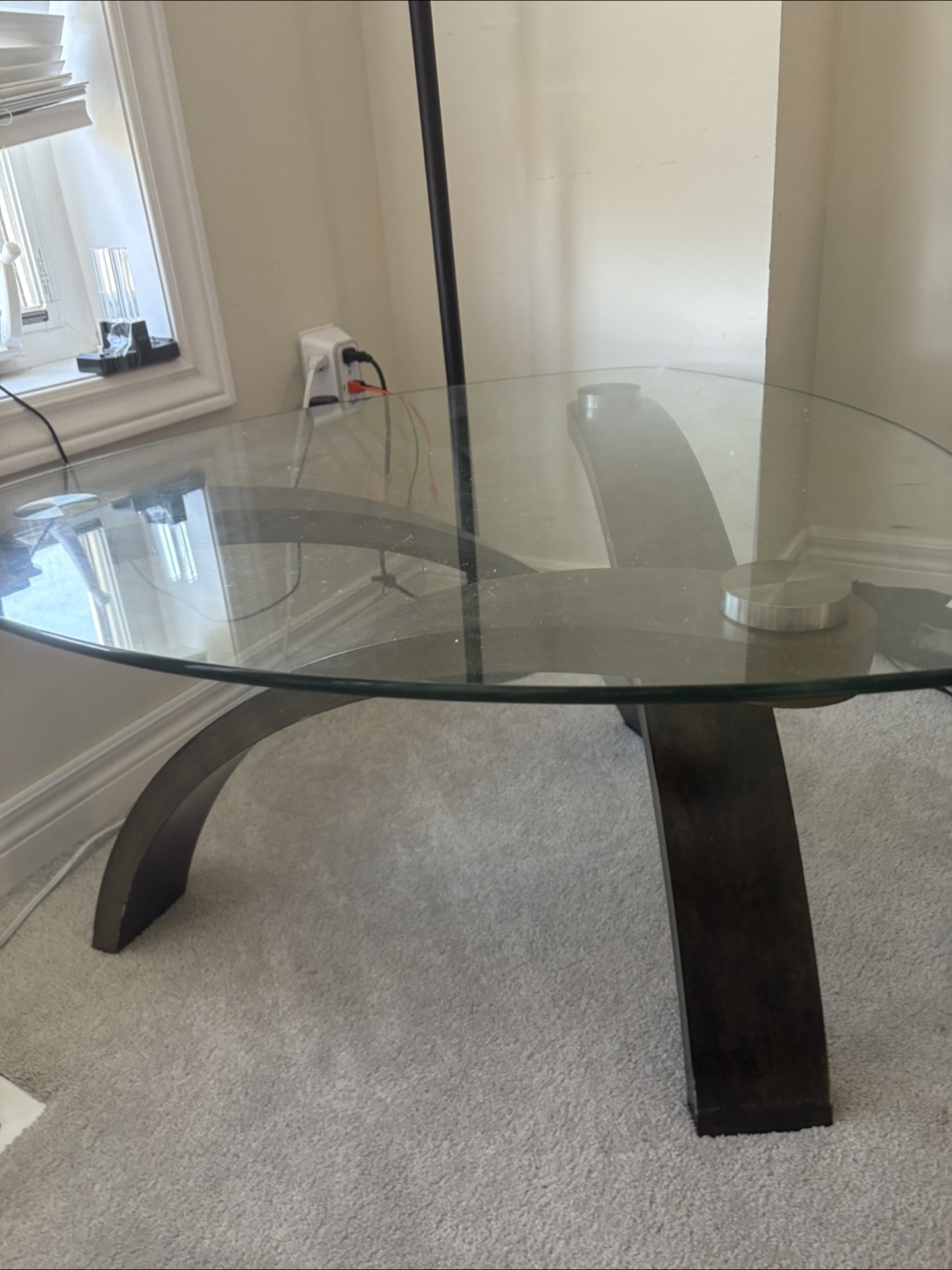 Unique Glass and Wood Accent Table - photo 2