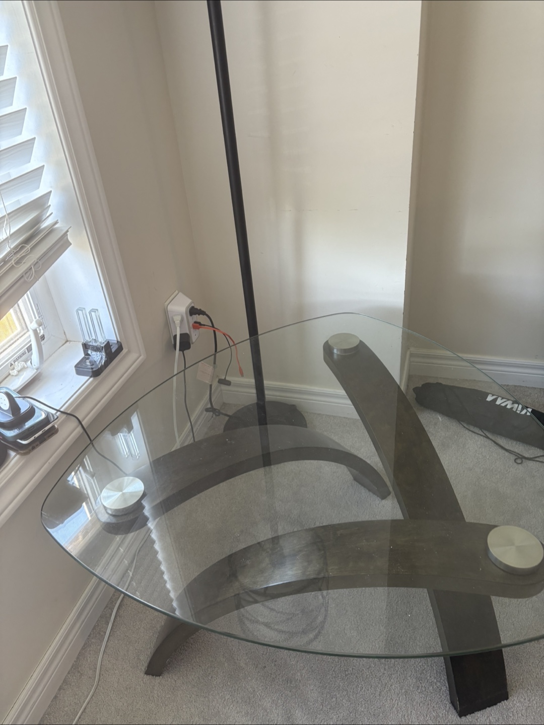 Unique Glass and Wood Accent Table - photo 3