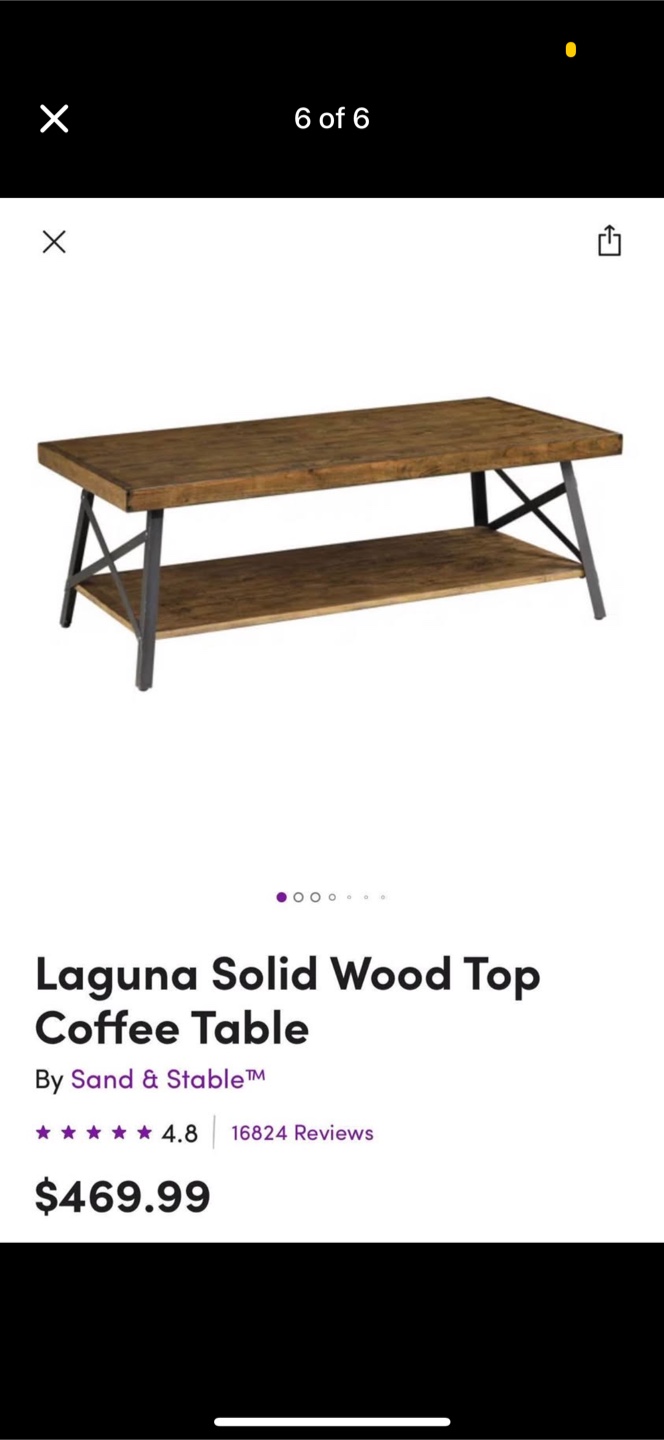 Sand & Stable Laguna Solid Wood Top Coffee Table - photo 5